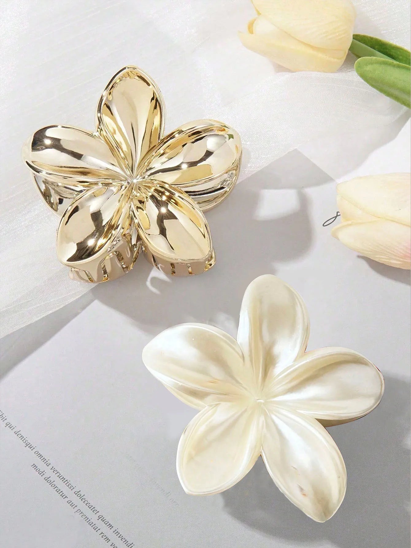 1/2 pcs Pinces fleurs brillantes – L’accessoire parfait pour un style chic, féminin et raffiné.